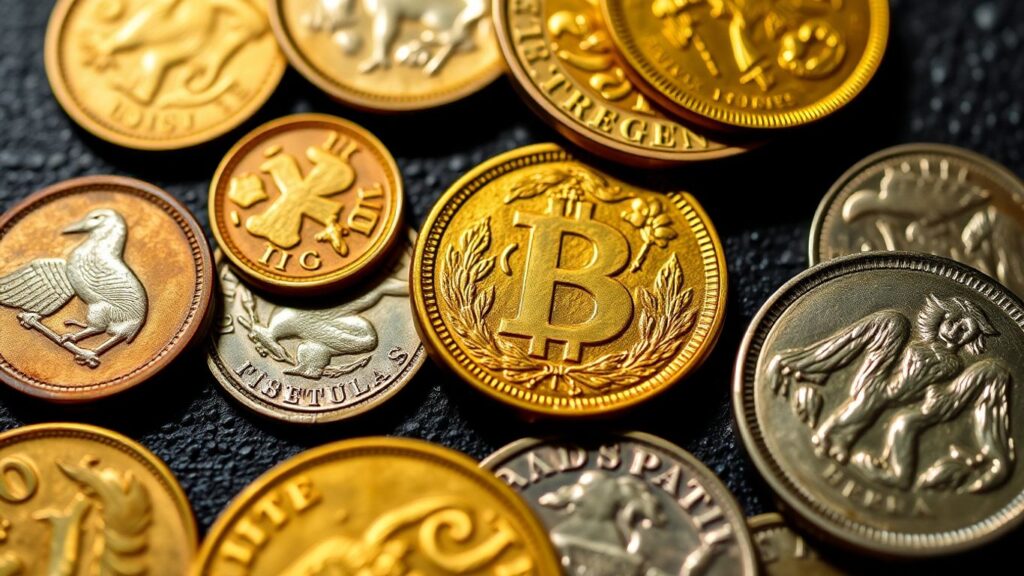 Collection of rare gold and silver coins