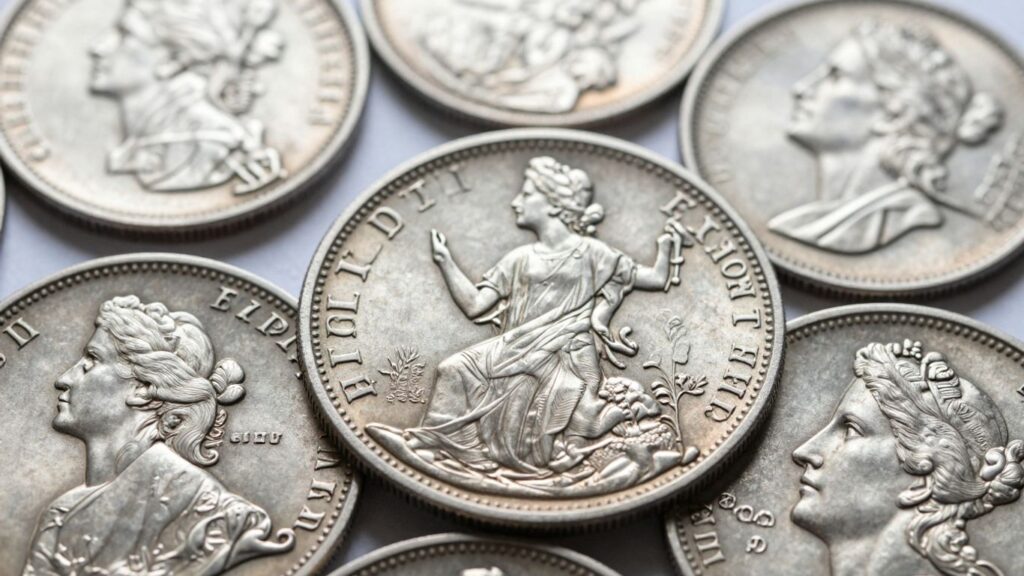 Antique Seated Liberty silver coins for sale.