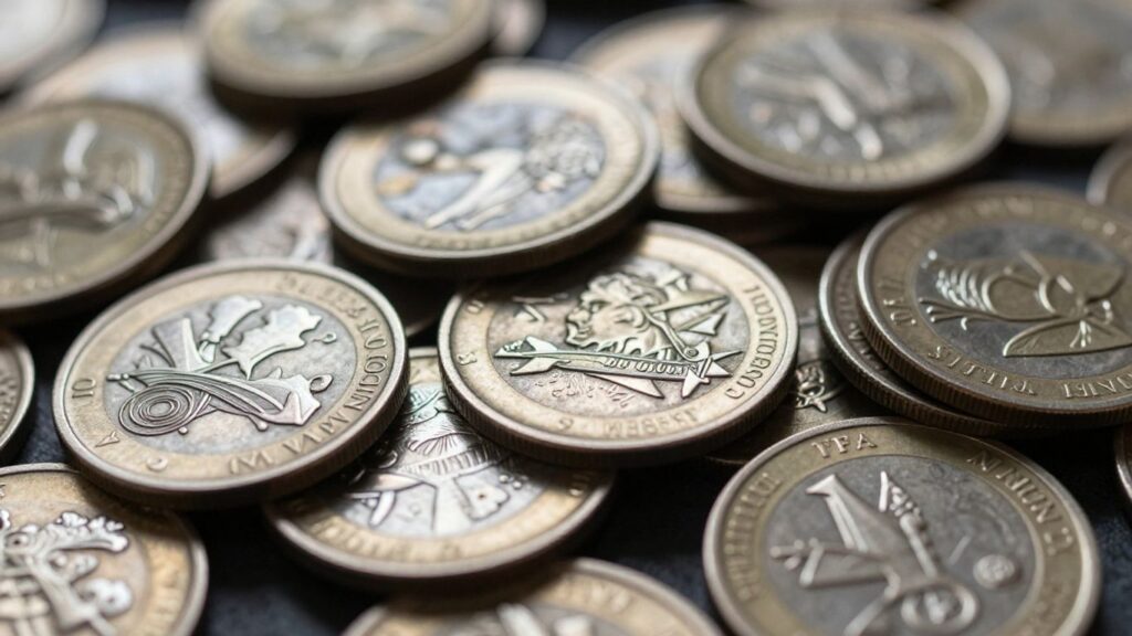 Pile of shiny fantasy coins in Tampa